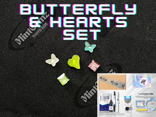 Zahnsteinchen-Set Schmetterling & Herz | DIY-Kit