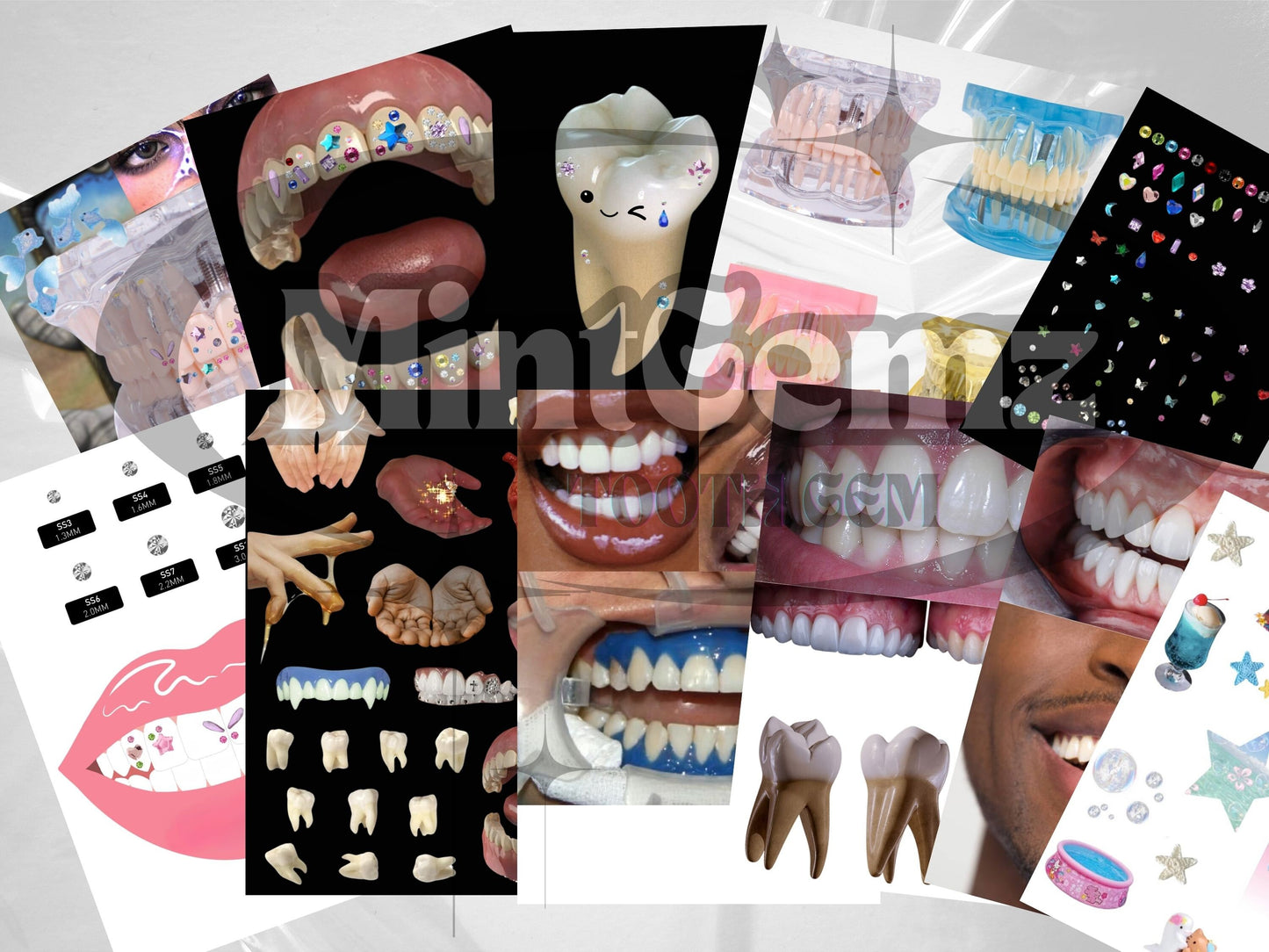 Vorlage für Zahn-Schmuck-Design | Bearbeitbares Canva (Digitaler Download)