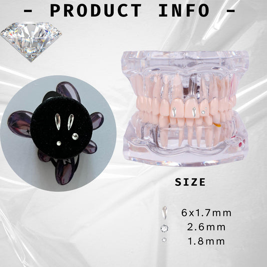 Swarovski Zahn-Schmucksteine Kit Weiß | DIY Set