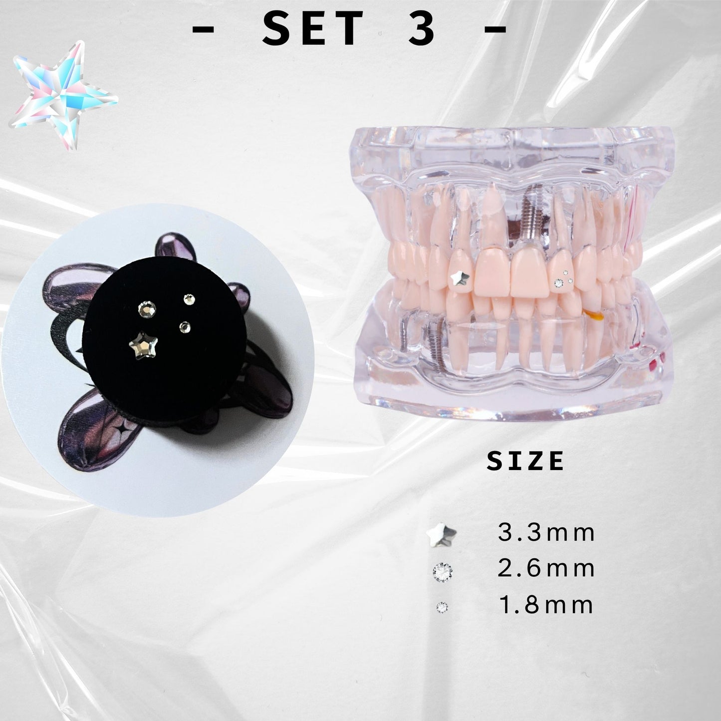 White Swarovski Tooth Gem Kit | DIY Set