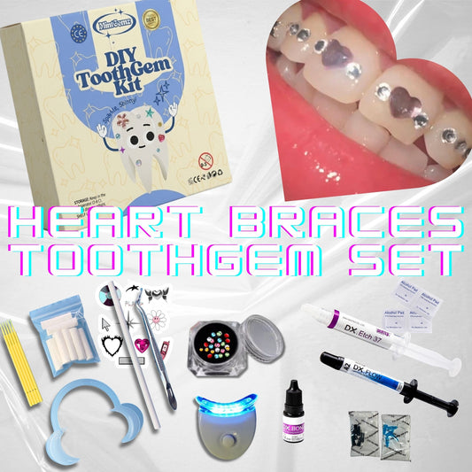 Heart Braces Swarovski Tooth Gem Kit | DIY Set