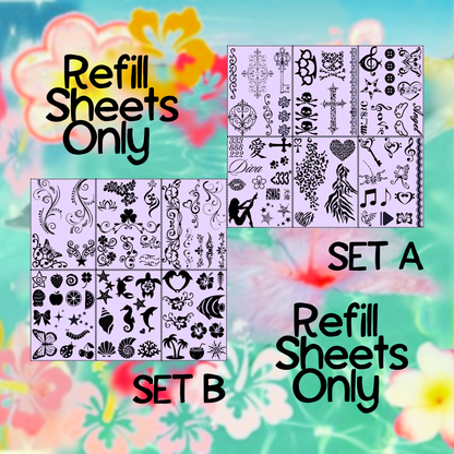 Glitter Tattoo Refill Pack | 6 Sheets
