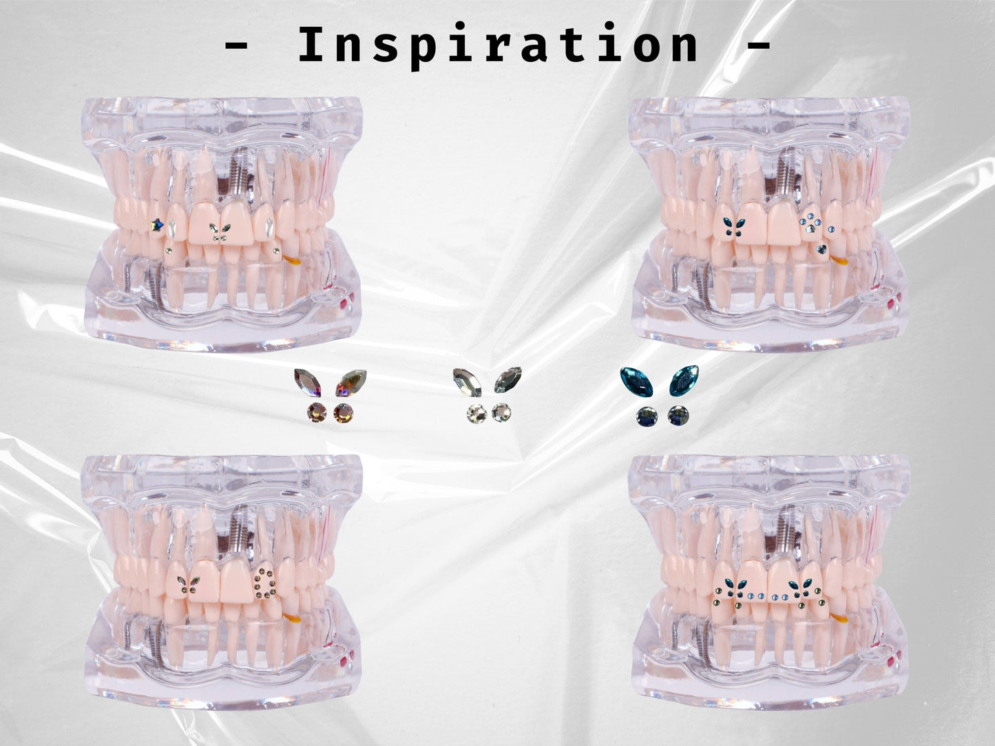 Schmetterling Swarovski Zahn-Schmuckstein-Set | DIY-Kit