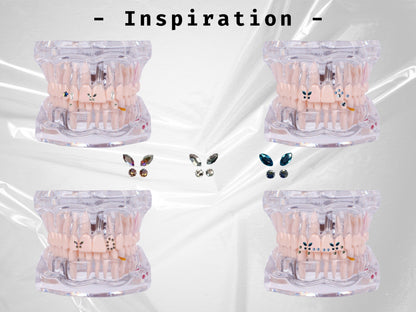 Schmetterling Swarovski Zahn-Schmuckstein-Set | DIY-Kit