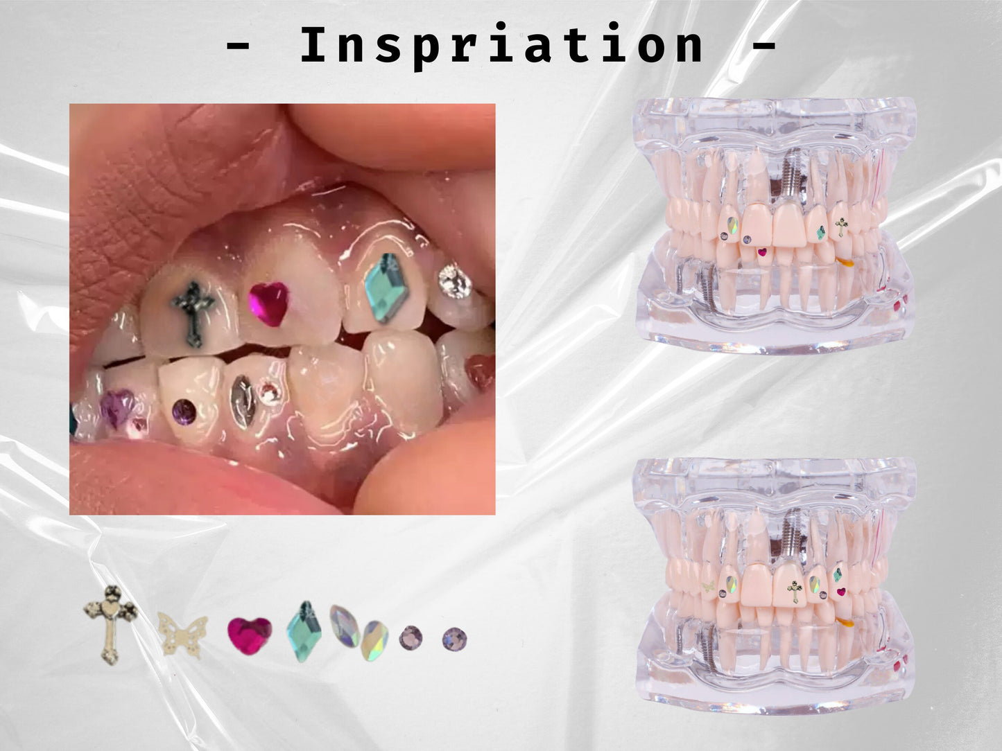 Kit DIY de Strass Dentaires Papillon et Croix