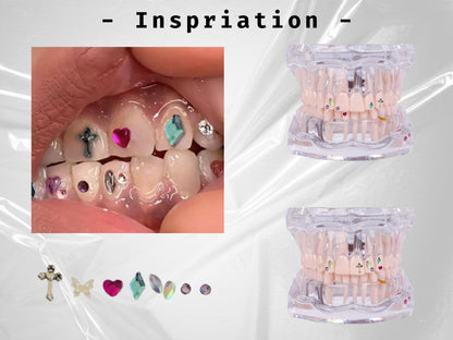 Kit DIY de Strass Dentaires Papillon et Croix