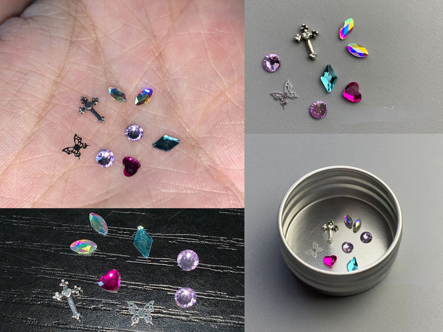 Kit DIY de Strass Dentaires Papillon et Croix