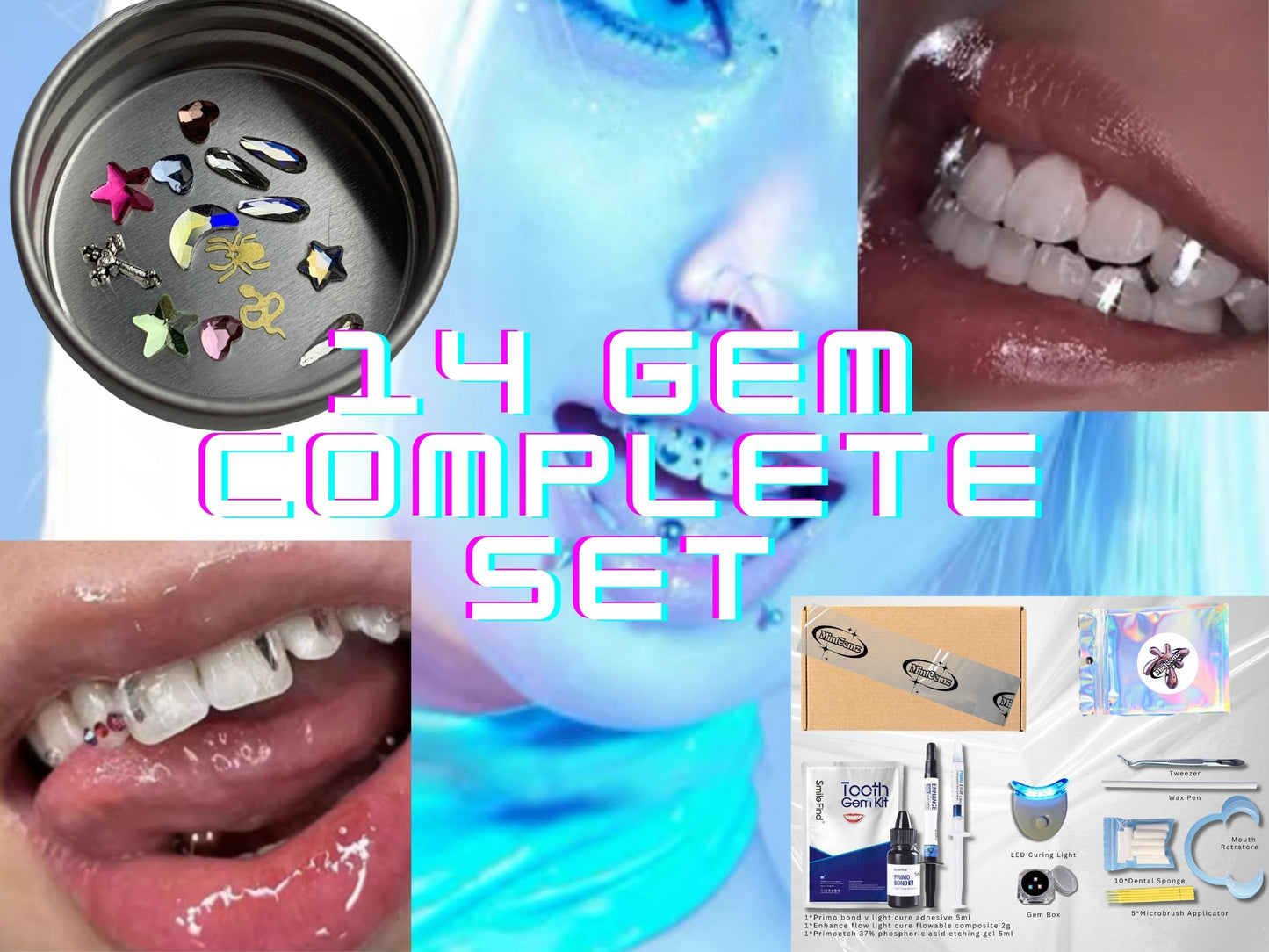 14er Gem Zahnkristall-Set | DIY Kit