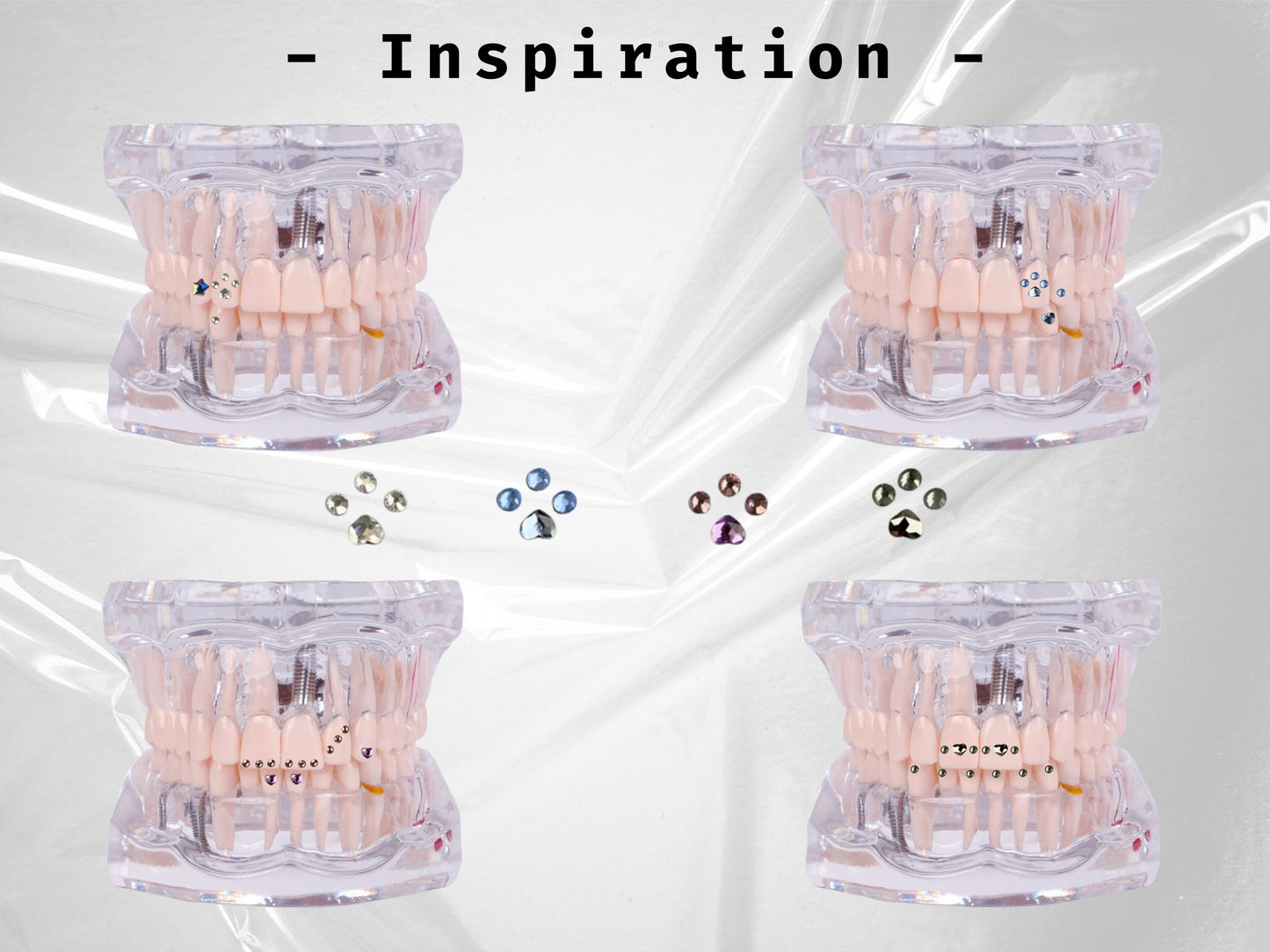 Katzenpfoten Swarovski Zahn-Schmuckset | DIY Kit