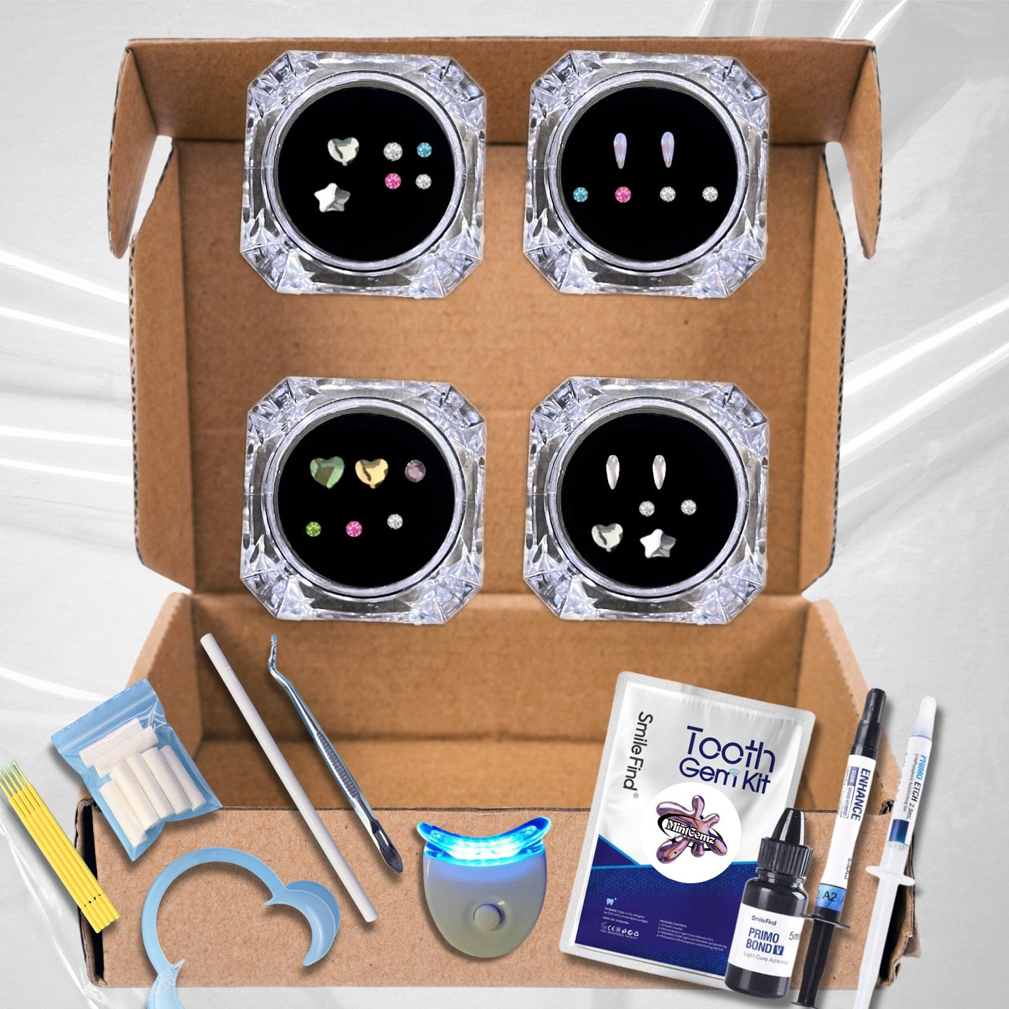 Kit de pierres dentaires Swarovski colorées | Ensemble DIY