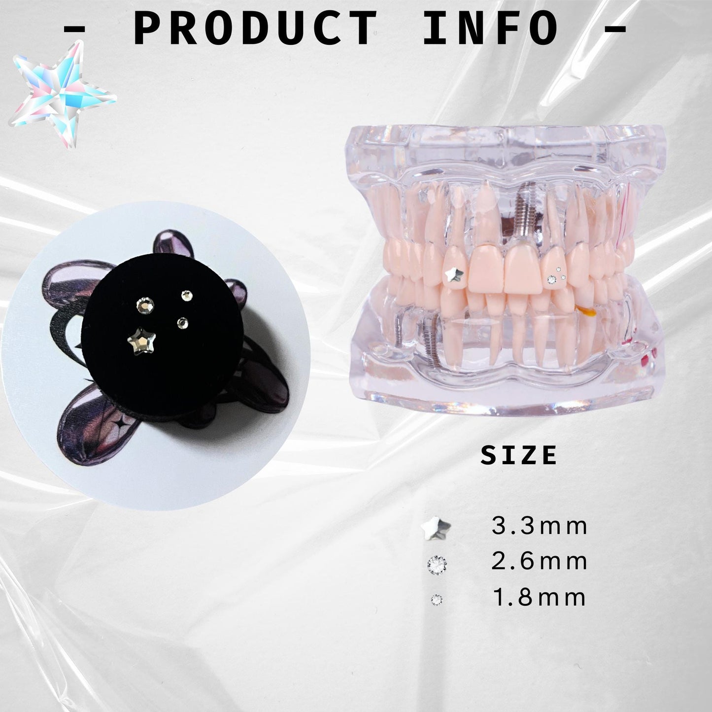 Swarovski Zahn-Schmucksteine Kit Weiß | DIY Set