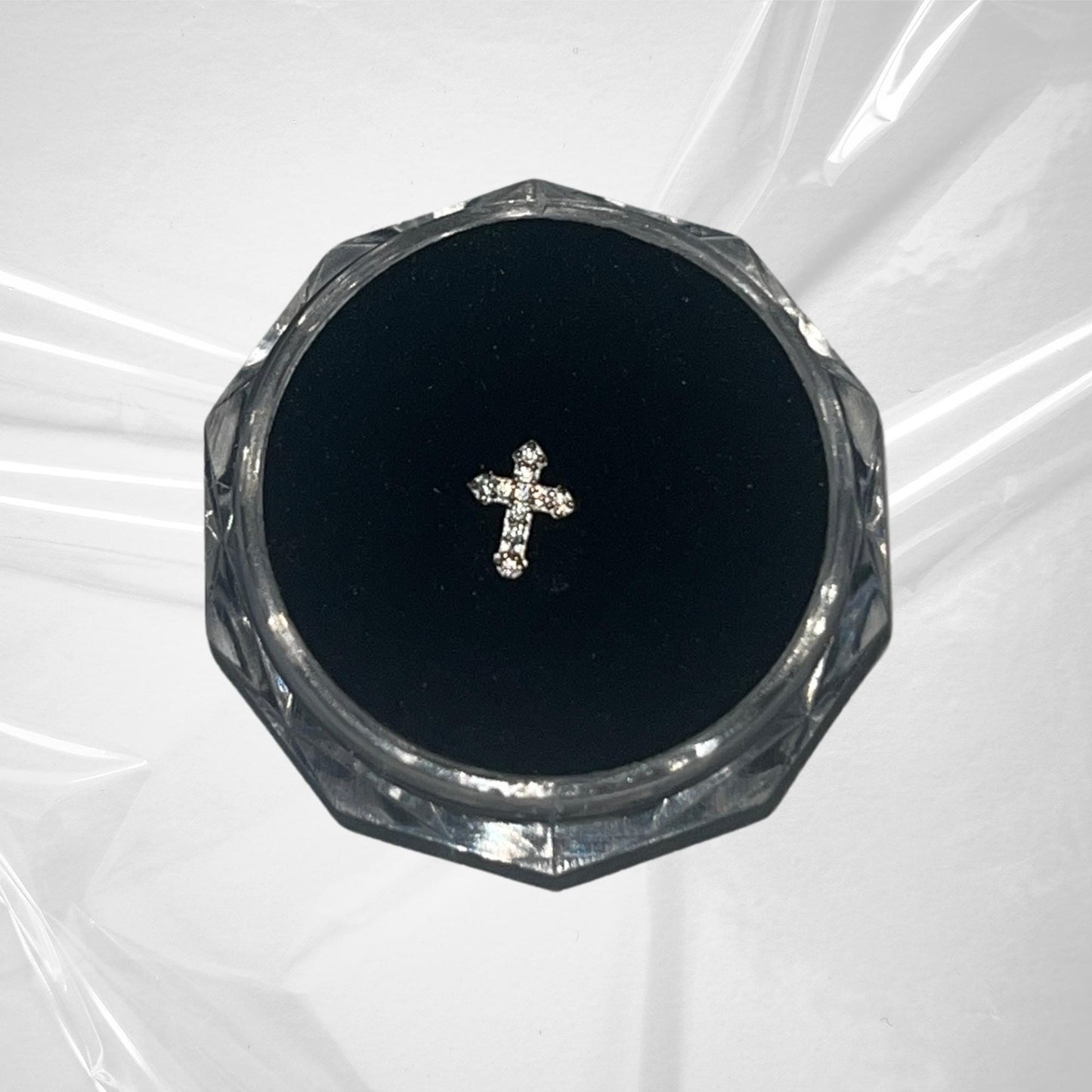999 Silber Zirkon Kreuz Zahn-Schmuckstein