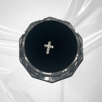999 Silber Zirkon Kreuz Zahn-Schmuckstein