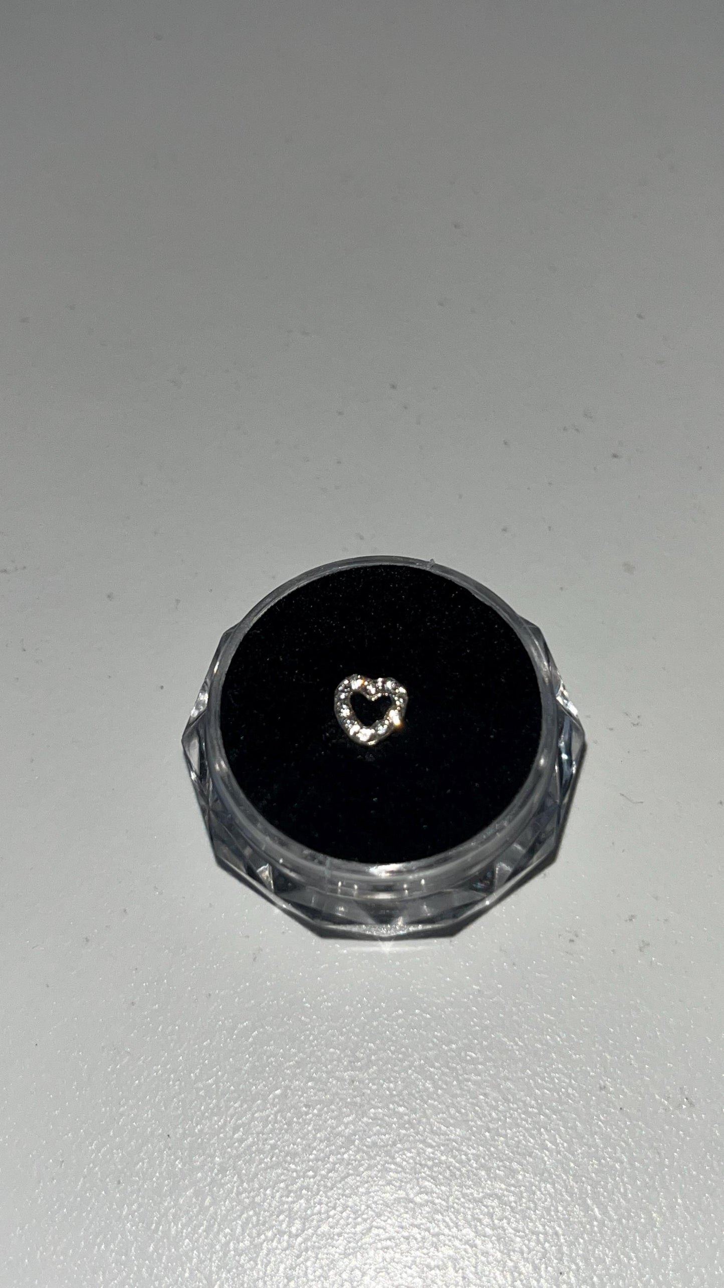 Gemme dentaire Cœur en zircon et argent 999