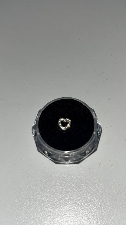 Gemme dentaire Cœur en zircon et argent 999