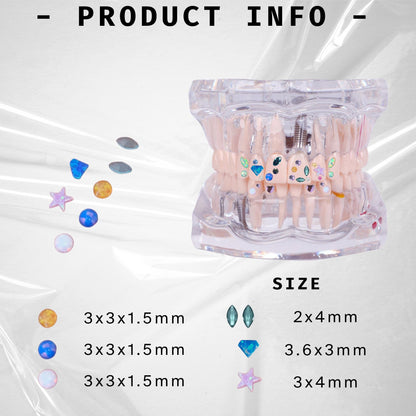 Opal Zahn-Schmuckstein-Set | 7 verschiedene Opale