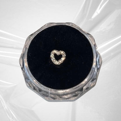 Gemme dentaire Cœur en zircon et argent 999