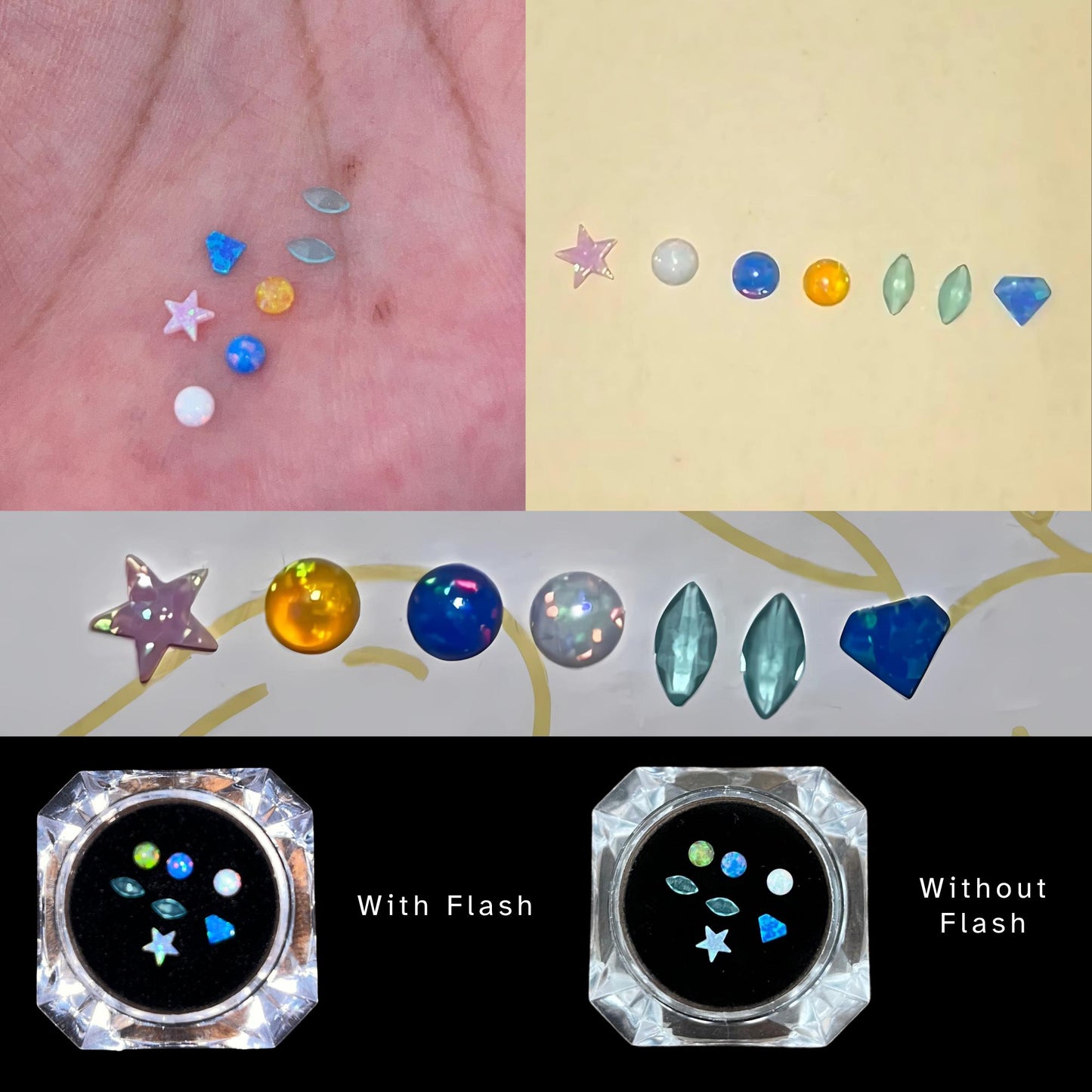 Opal Zahn-Schmuckstein-Set | 7 verschiedene Opale