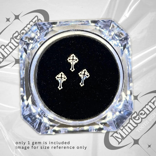 Titanium Cross Tooth Gem