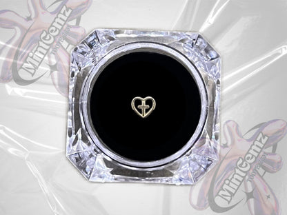 Strass dentaire Cœur-Croix en argent 999