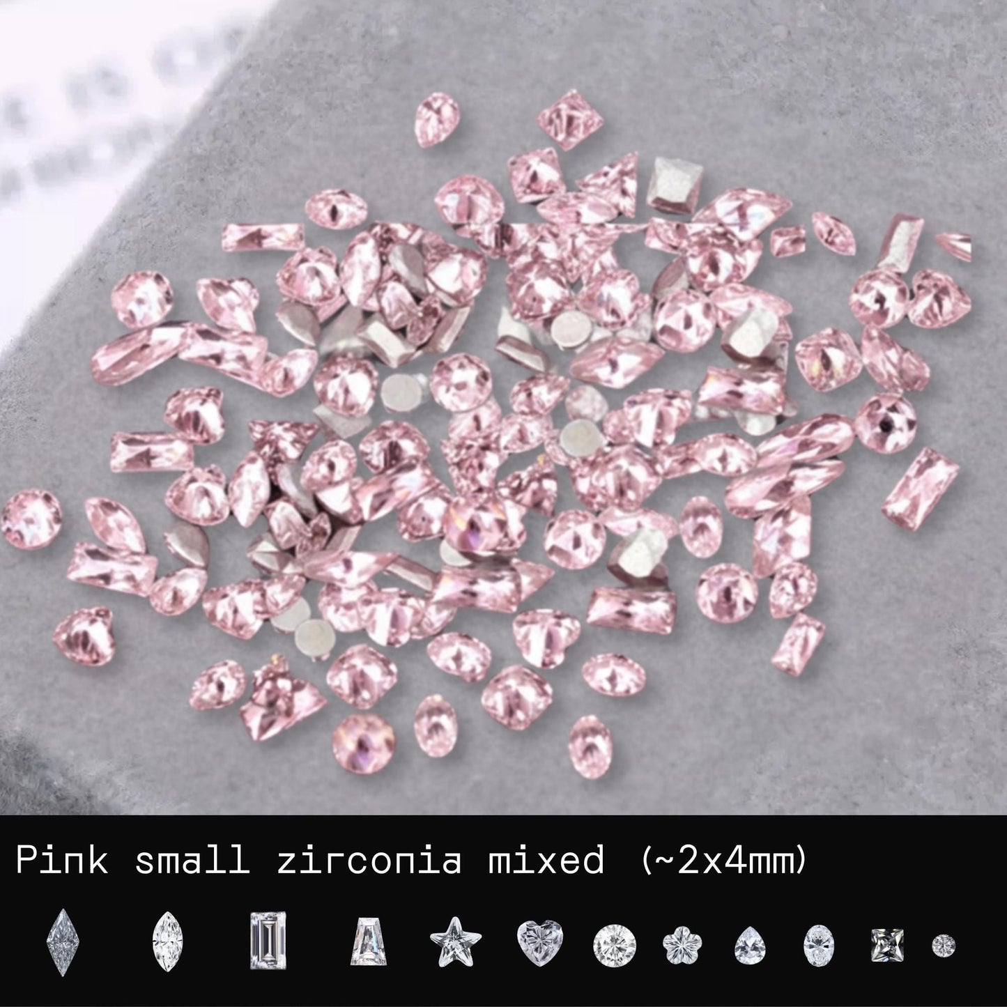 Strass dentaires en zirconium mélangé | Kit DIY