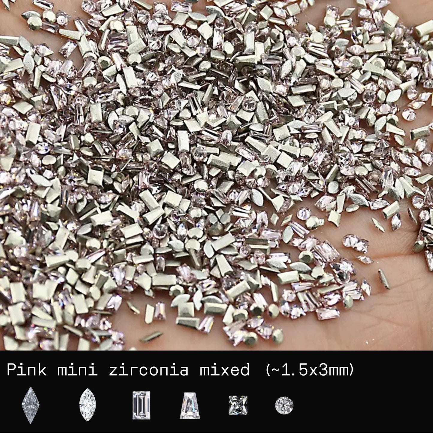 Strass dentaires en zirconium mélangé | Kit DIY