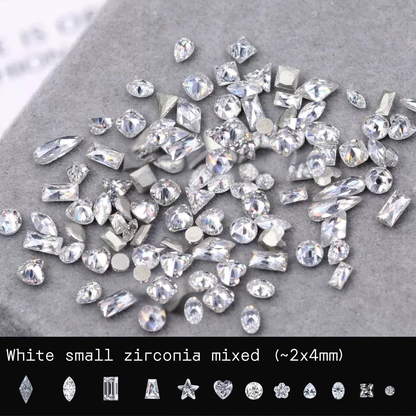 Strass dentaires en zirconium mélangé | Kit DIY