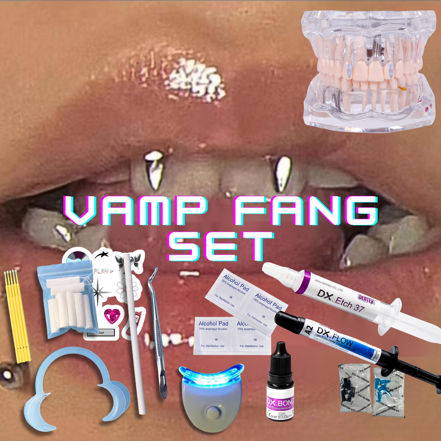 Kit de gemmes dentaires Swarovski Vamp Fang | Kit de bricolage